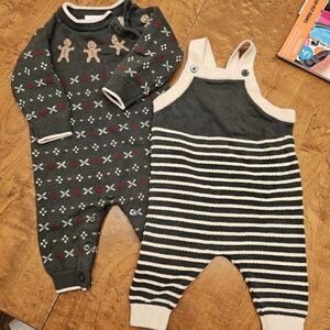 Mori 100% Organic Cotton Knit Romper And Overall 3-6 months